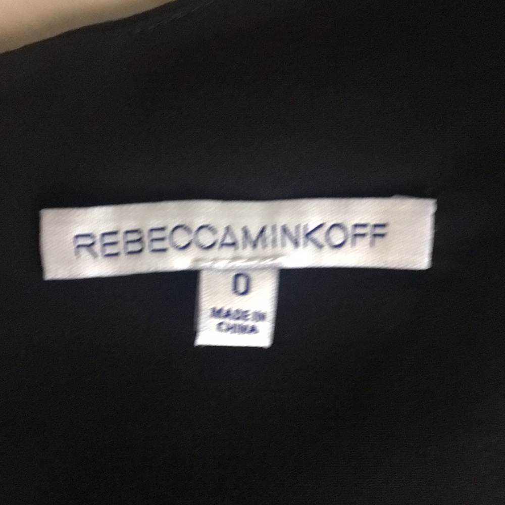 Rebecca Minkoff NWOT Sz-0 Blk Eli Leather TrimLBD - Picture 9 of 12